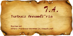 Turbucz Annamária névjegykártya