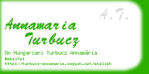 annamaria turbucz business card